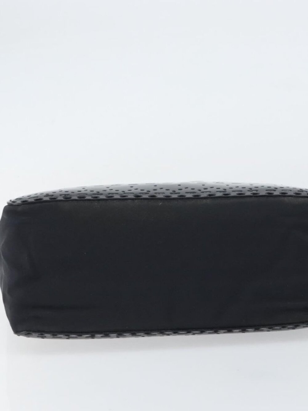 PRADA Hand Bag Enamel Black Silver Auth 160525 - Picture 6 of 16